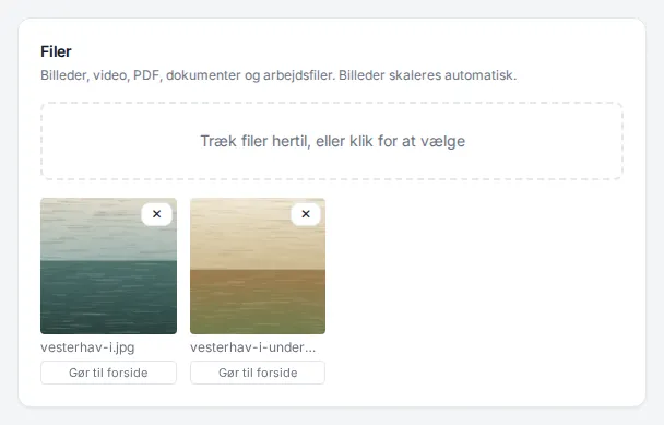 Files on a work with two pictures