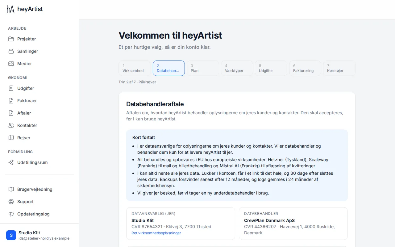 Trin 2: Databehandleraftalen